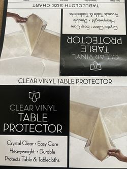 Long Table Protector Clear Vinyl