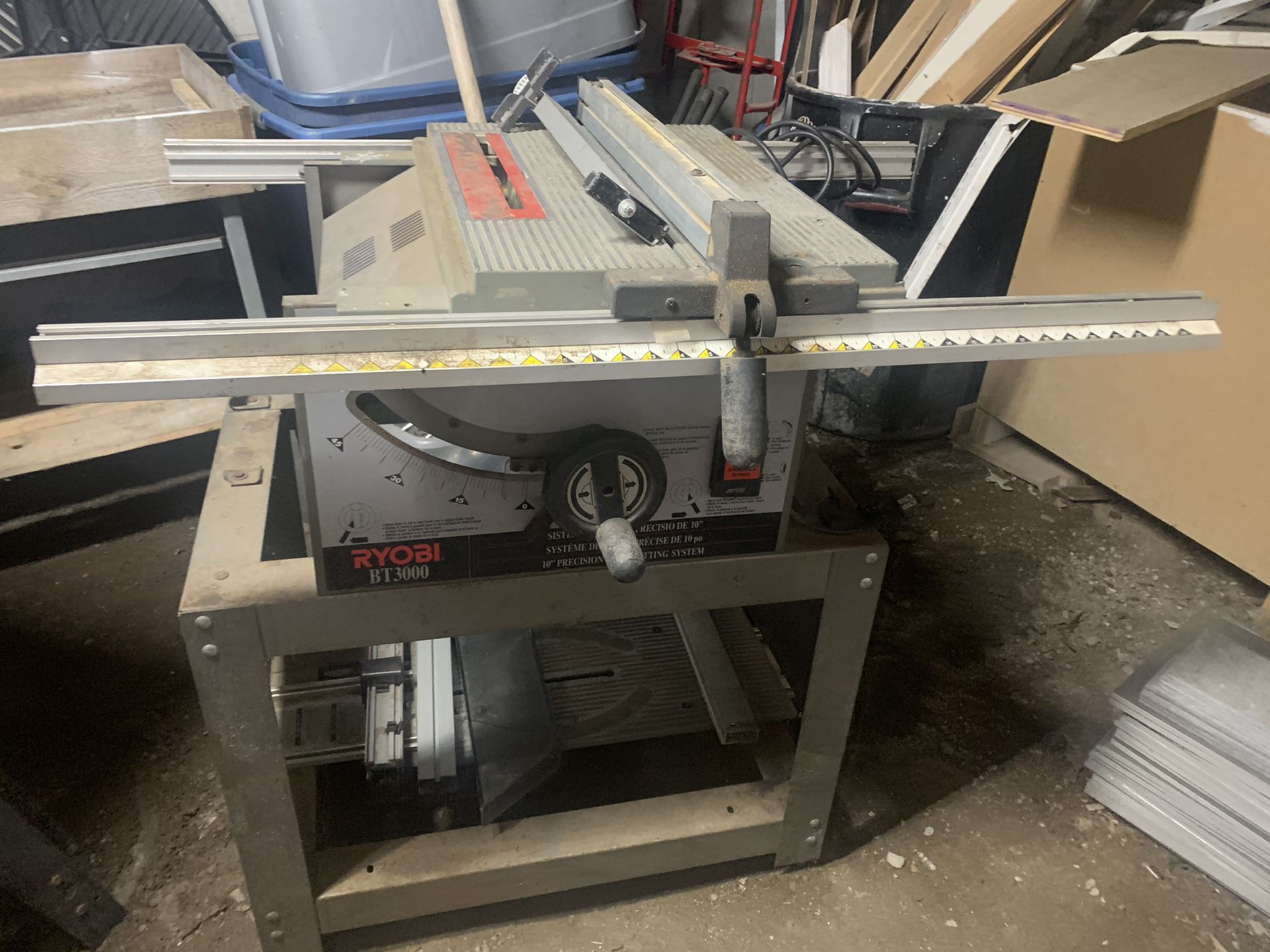 Ryobi table saw and Craftsman Radial arm saw with drill press $150 each or $250 for both.