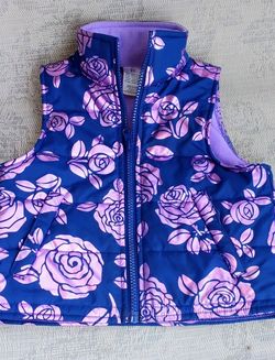 Girls Purple Puffer Vest