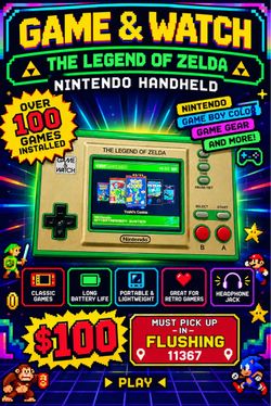 Game & Watch: The Legend of Zelda - Nintendo Handheld- over 100 games