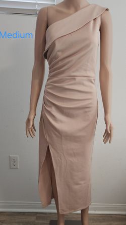 Light Beige Off Shoulder Dress