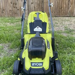 ONE+ 18V 13 in. Cordless Battery Walk Behind Push Lawn Mower with 4.0 Ah Battery No Charger 