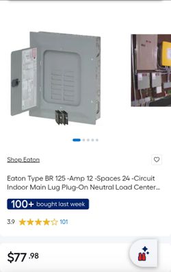 Eaton br pon 125a 12/24 electric box