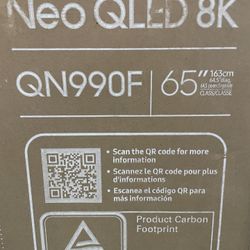 Samsung - 65” Class QN990F Series Neo QLED 8K Mini LED SamsungVision AI Smart Tizen TV