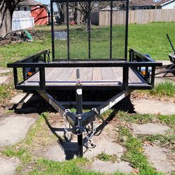 Trailer Size 5.5X8 with 2" Ball Hitch. Like New Only Used 3 Or 4 Times For In-town