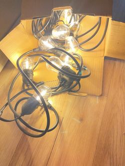 Outdoor String Lights with Globe Bulbs