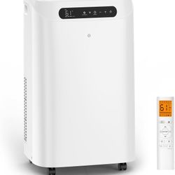 14000 BTU Portable Air Conditioners for Room up to 700 Sq. Ft, 3-IN-1 Portable AC Unit with Fan Dehumidifier, Drainage-free Cooling, 48 dB Quiet Sleep
