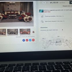 Italian Sofa Set For Sale 