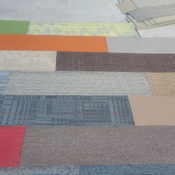 Commercial carpet tile flooring..