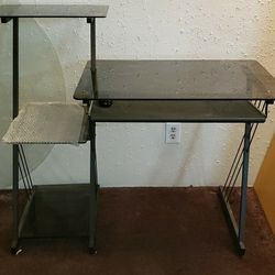 Glass Top Computer Desk