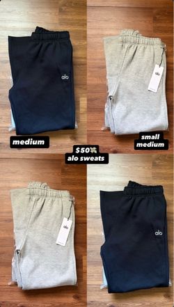 Alo Sweatpants Black and Grey