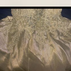 elegant gold embellished gown 