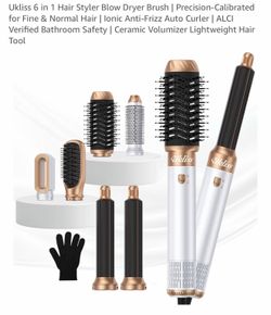 Ukliss 6 in 1 Hair Styler Blow Dryer Brush