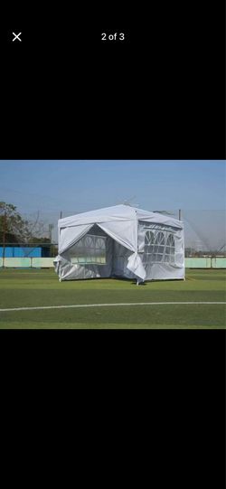 10x10 FT Outdoor Party Tent with Sidewalls, Wedding Canopy Gazebo, Waterproof Event Shelter, White