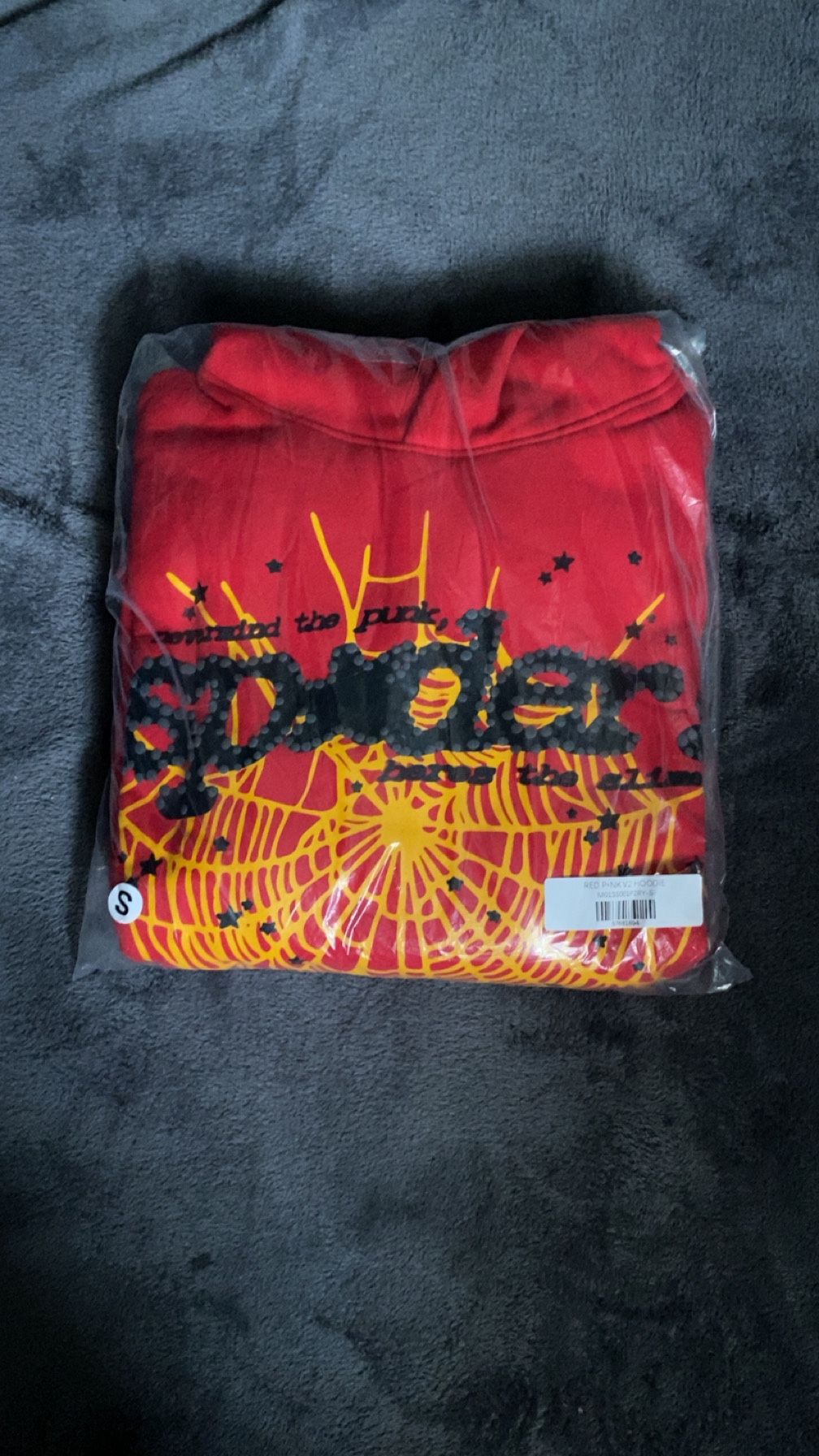 Red And Yellow Black Spider Hoodie Size S