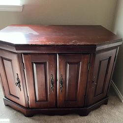 TV Stand w/Storage — Solid Wood