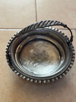Antique Silver Plate Victorian Bridal Basket