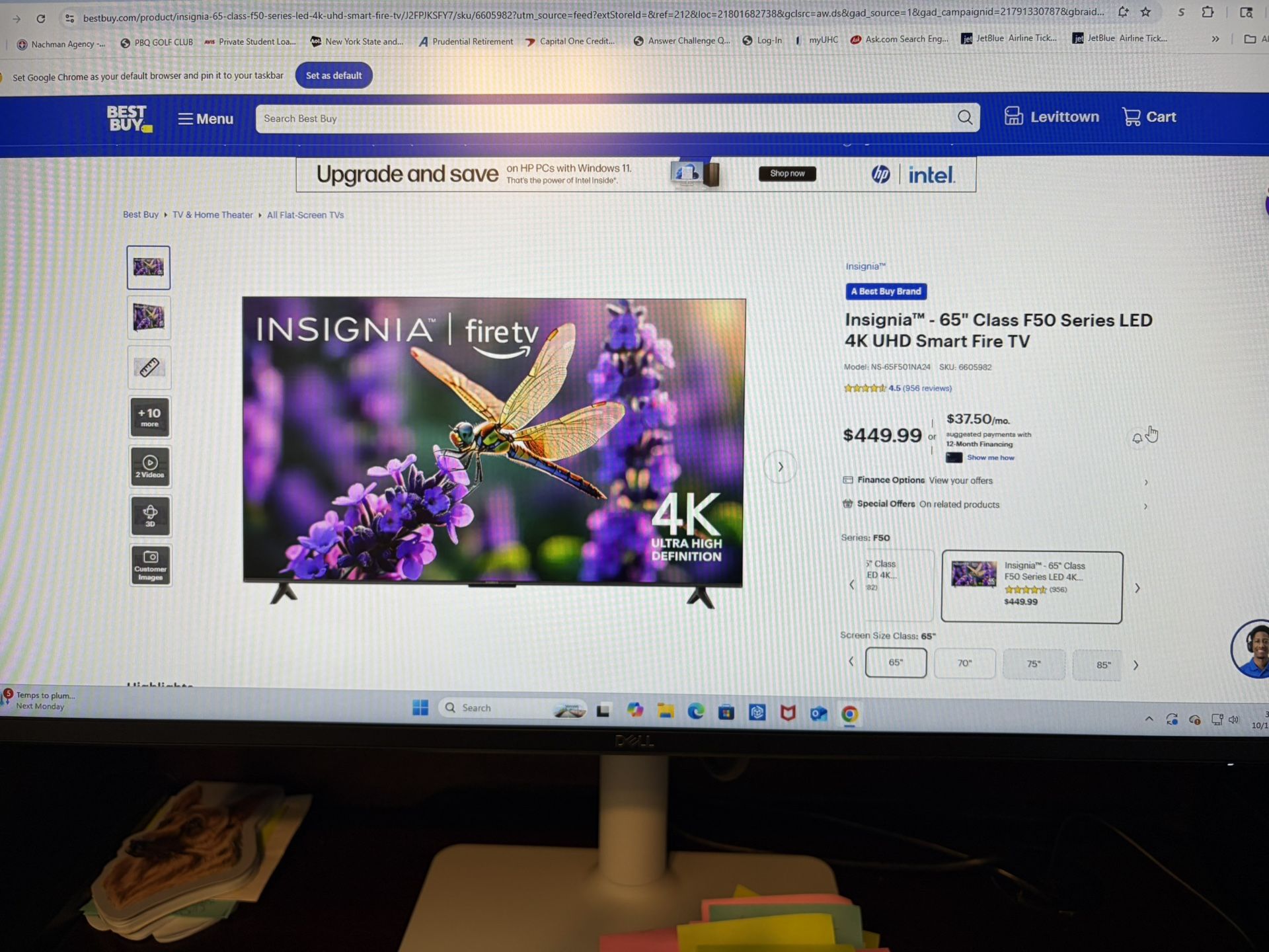 Insignia 65 In LED 4K Ultra HD Smart TV F 50 Series