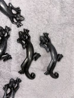 Set of 6 Lizard / Gecko drawer pulls 3” Cabinet Handles knobs $40