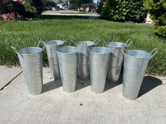 Metal Flower Vases / Buckets / Wedding Sparkler Containers