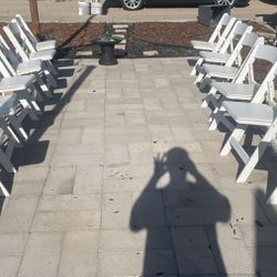 White Resin Chairs 
