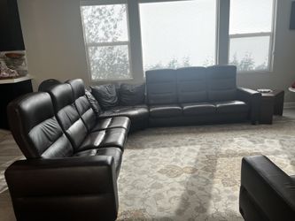Stressless Wave 7 Seater Sectional Leather Sofa