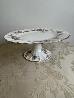 Vintage Crown Staffordshire Elizabethan Cake Stand, Bone China Made in England - Feel Free to Ask ?s