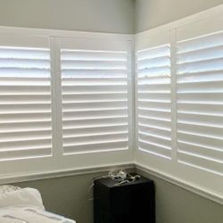 Home Window Shutters- White, Premium Wood, Custom Made Shutter Blinds, Persianas De Madera (951) 573-2560