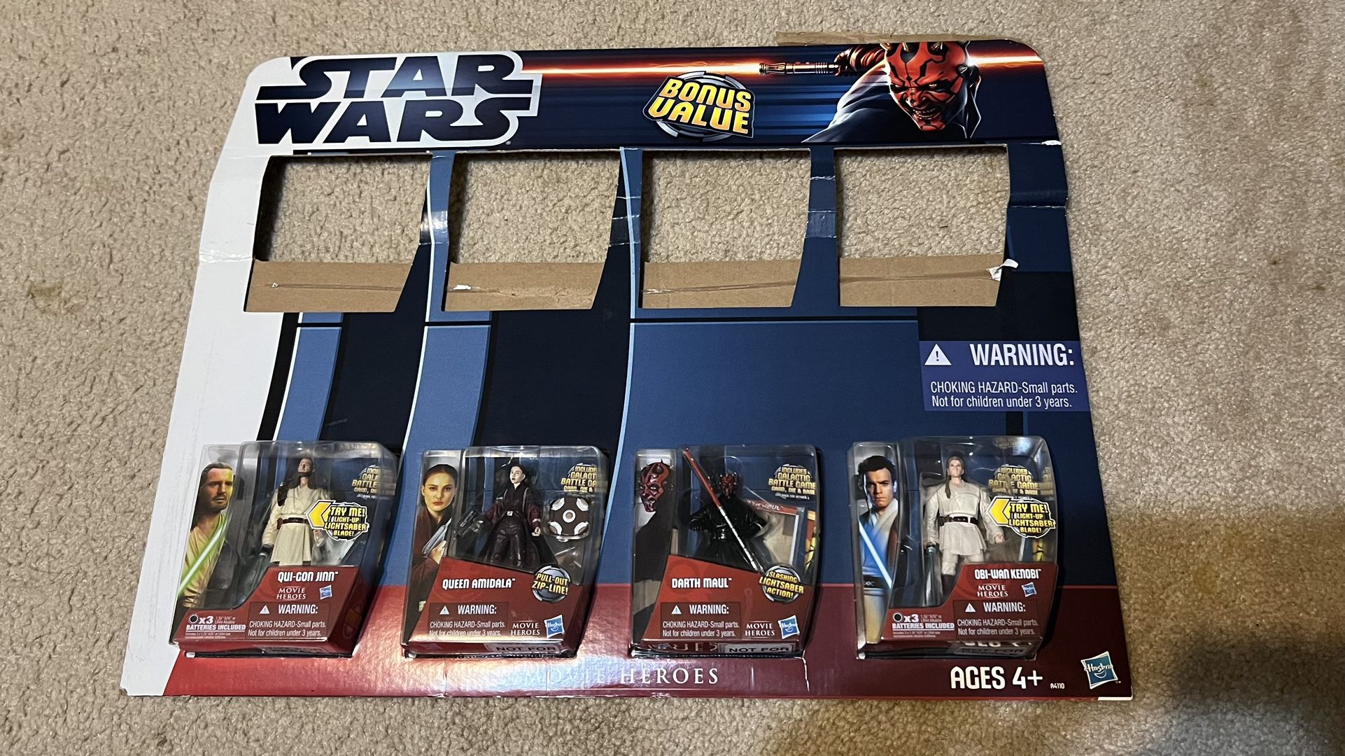 Retired Star Wars Ep I - III MOVIE HEROES Walmart Exclusive 4 Multi Figure Pack 