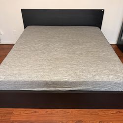 Ikea King Size Mal Bed Frame + Mattress