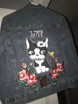 French Bulldog jean jacket