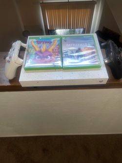 Xbox One X Custom White Speckled Edition + 2 Controllers + 2 Games | Elite Controller