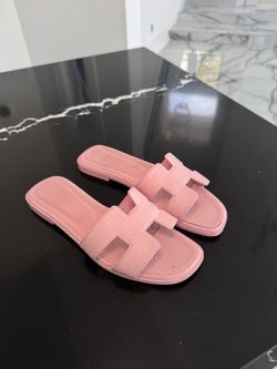 Pink Hermes Sandals