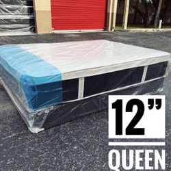 New Luxury Plush Queen Mattress + Box – Available Today
