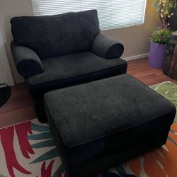 Oversized Chair and Ottoman