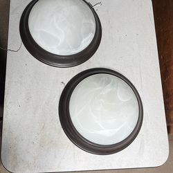 2 Led Dome Light Rubbed Copper 