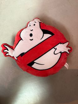 Ghostbusters Logo Plush Pillow 10 X 15" - Red and White 2024