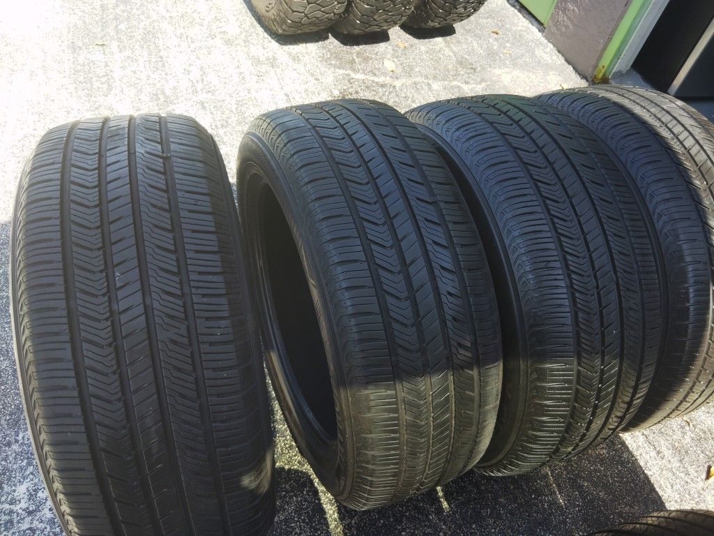 (4) 255 55 20 Yokohama Used Tires 80%tread