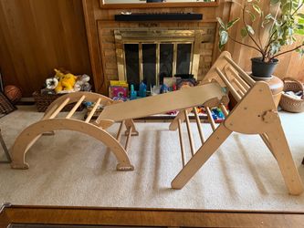 Kids pikler wood play set