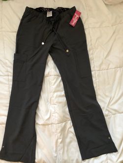 Heartsoul small pewter charcoal gray women’s medical nursing scrub pants.