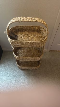 3 Layered Wooden Material Shelf 