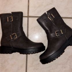 Buckle boots - dark brown