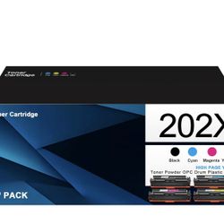 Ink Cartridges-4-Pack Set Compatible for CF500A CF500X CF501X CF502X CF503X—brand New