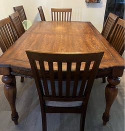 Wood Dining Table with Chairs