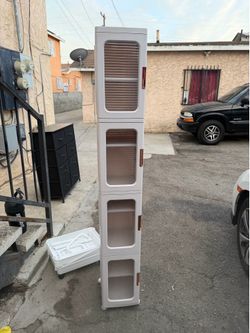 4-Tier Plastic Storage Cabinet