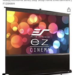 Elite Screens Manual Floor Pull Up Projector Screen 120 Inch 16:9 4K  F120NWH