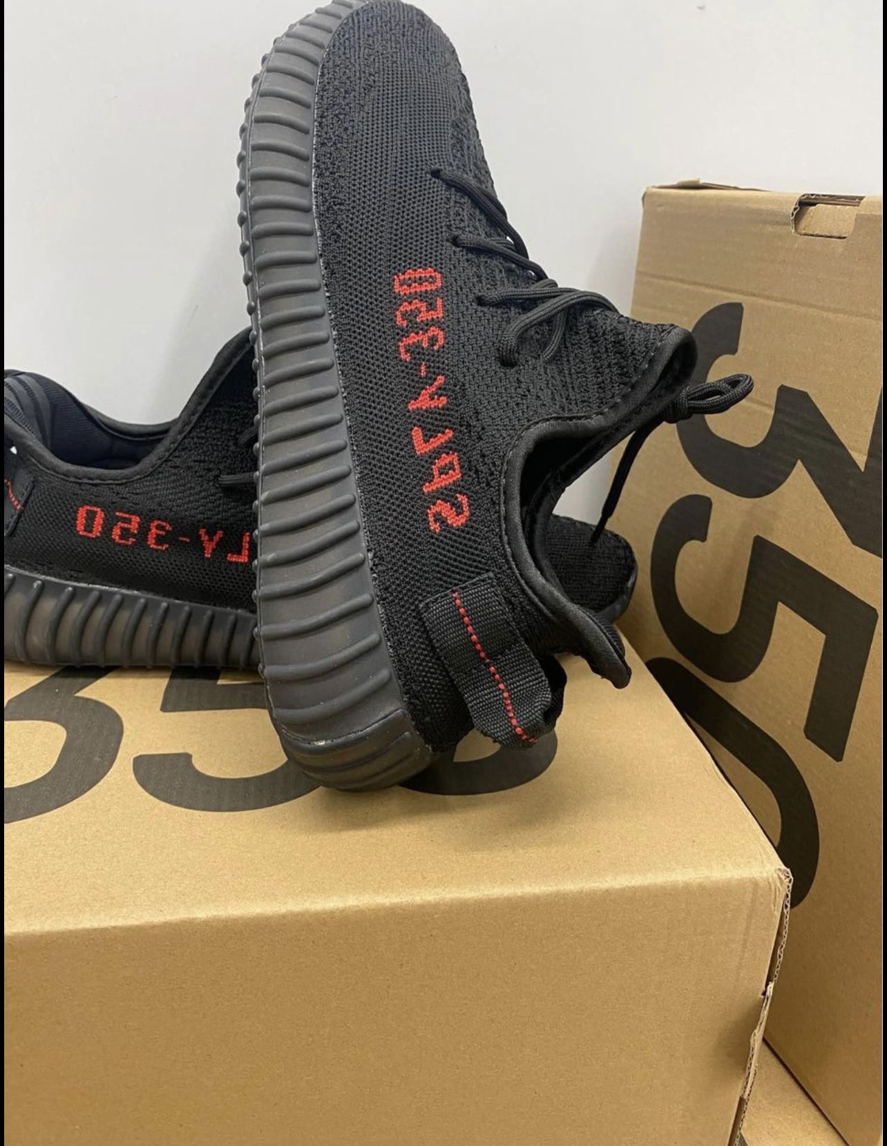 Yeezy 350 V2 Black Red All Sizes In Description 