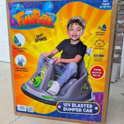 NEW** Sealed Kids Electric Ride On Bumper Car big Wheel With Built In Nerf Blaster