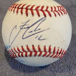 Lindor Autographed MLB Baseball 