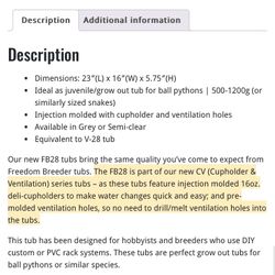 Freedom Breeder Tubs 